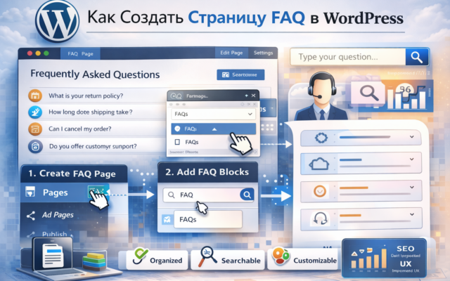 Как Создать Страницу FAQ в WordPress