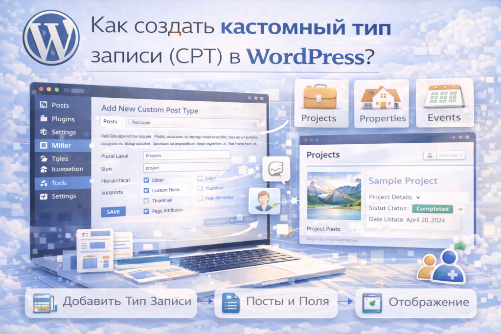 Как создать кастомный тип записи (CPT) в WordPress