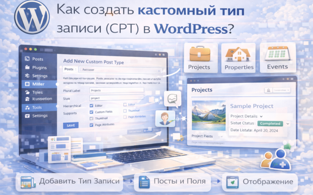 Как создать кастомный тип записи (CPT) в WordPress