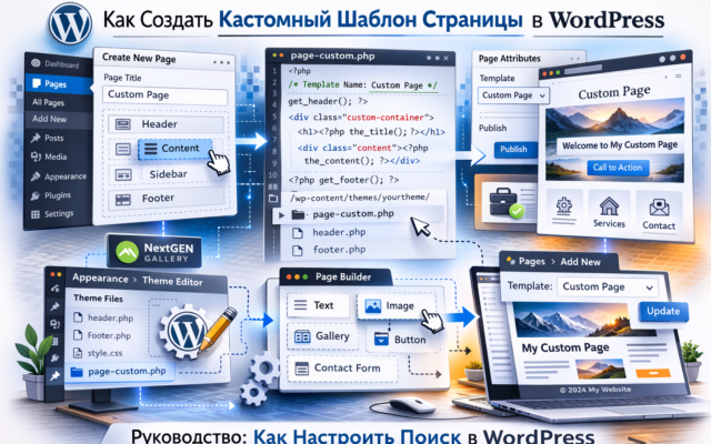 Как создать кастомный шаблон страницы в WordPress