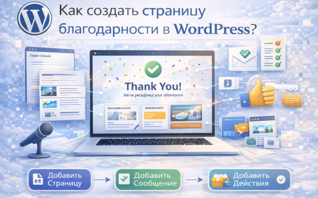 Как создать страницу благодарности в WordPress