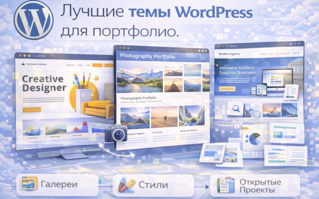 Лучшие темы WordPress для портфолио.