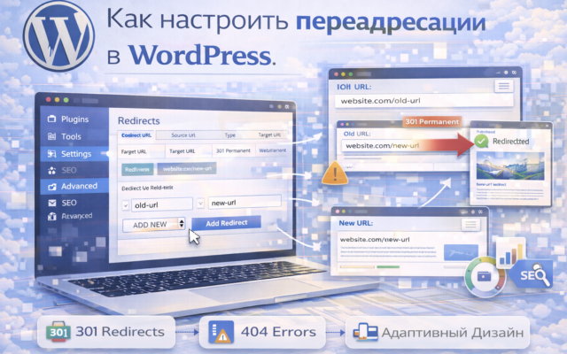 Настройка переадресаций (редиректов) в WordPress