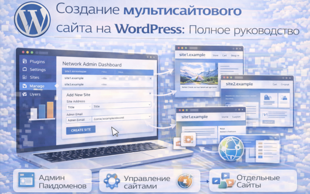 Создание мультисайтового сайта на WordPress Полное руководство