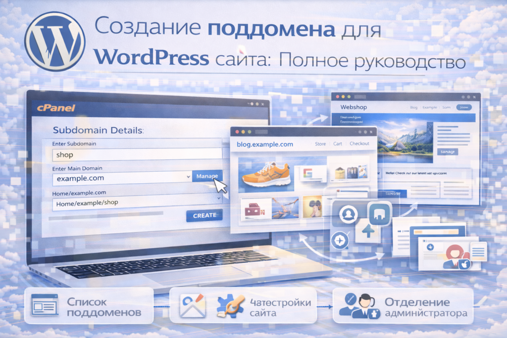 Создание поддомена для WordPress сайта Полное руководство