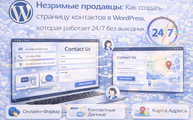 Незримые продавцы Как создать страницу контактов в WordPress, которая работает 247 без выходных