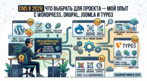CMS в 2026 что выбрать для проекта — мой опыт с WordPress, Drupal, Joomla и TYPO3