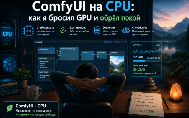 ComfyUI на CPU как я бросил GPU и обрёл покой