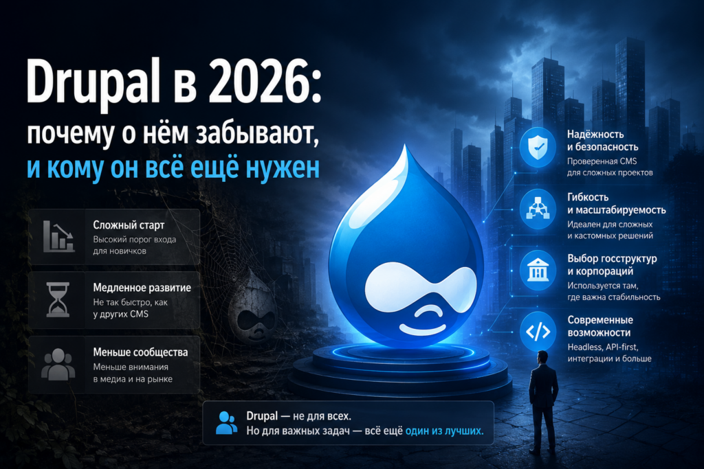 Drupal в 2026 почему о нём забывают, и кому он всё ещё нужен
