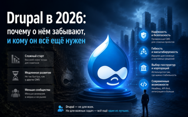 Drupal в 2026 почему о нём забывают, и кому он всё ещё нужен