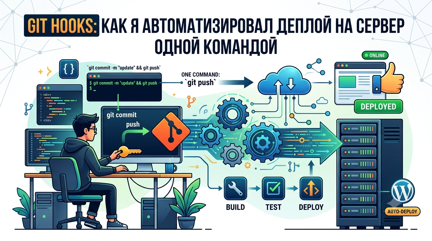 Git хуки как я автоматизировал деплой на сервер одной командой