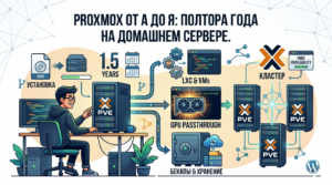 Proxmox от А до Я полтора года на домашнем сервере. Установка, LXC, GPU, бекапы, кластер
