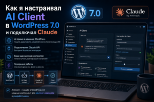 Как я настраивал AI Client в WordPress 7.0 и подключал Claude