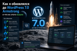 Как я обновлялся до WordPress 7.0 Armstrong и что из этого вышло