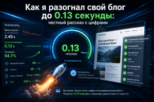 Как я разогнал свой блог до 0.13 секунды честный рассказ с цифрами