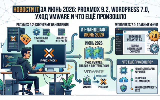 Новости IT за июнь 2026 Proxmox 9.2, WordPress 7.0, уход VMware и что ещё произошло