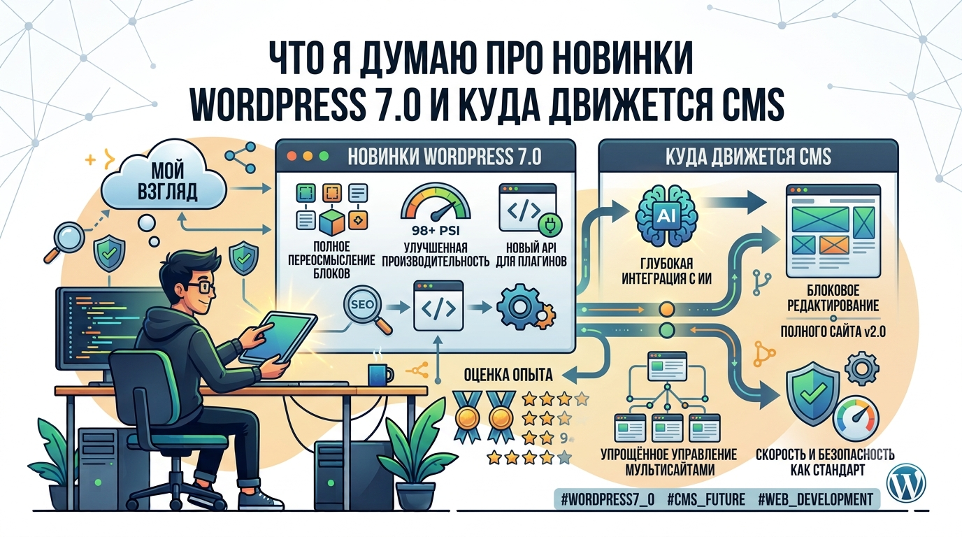 Что я думаю про новинки WordPress 7.0 и куда движется CMS