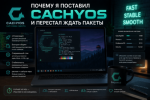 CachyOS — ускорение Linux, обложка статьи