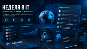 Ноутбук геймера с игрой на фоне логотипа CachyOS, неоновая подсветка