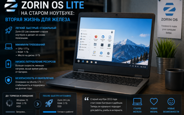 Zorin OS на десктопе вместо Windows, обложка статьи